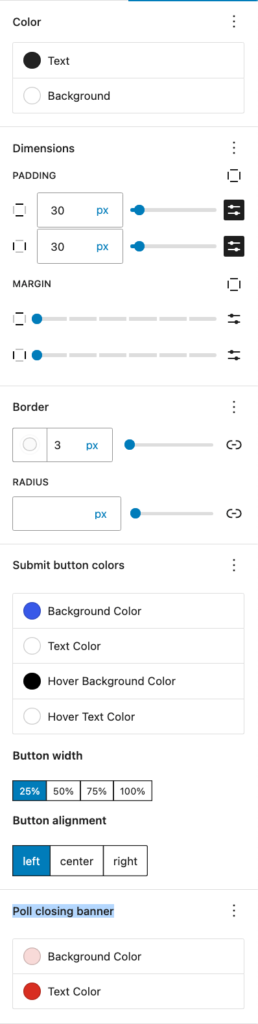 poll creator docs- styles