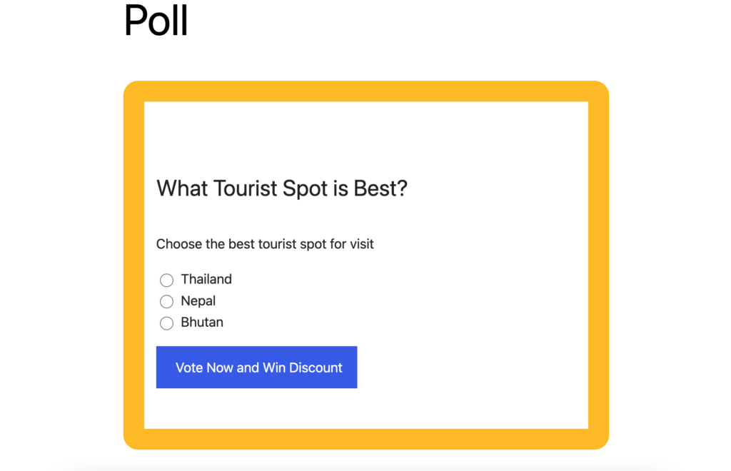 This is a screenshot of Pollify poll published