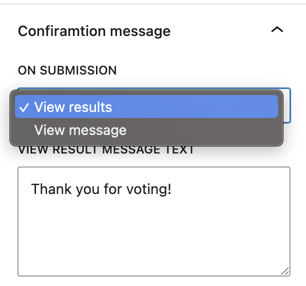 what to show after voting