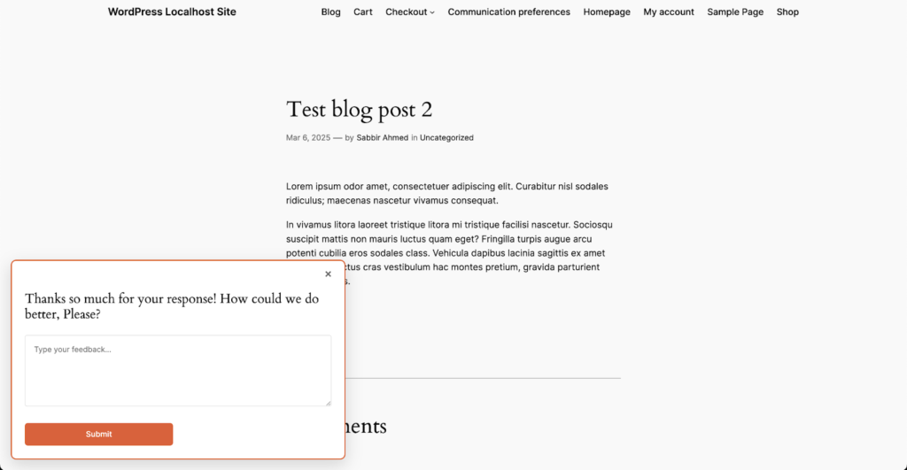 frontend appearance of Pollify Engagement block