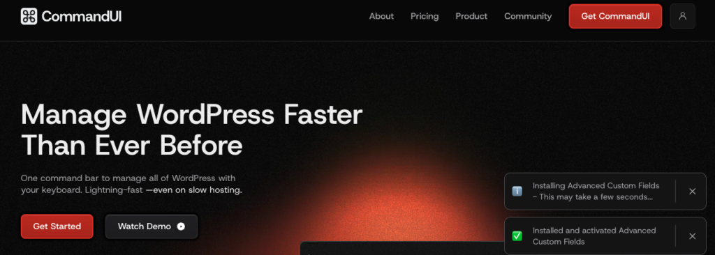 commandui website home page