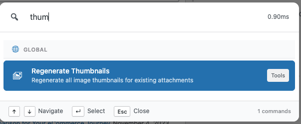 Regenerate Thumbnails with commandify pro