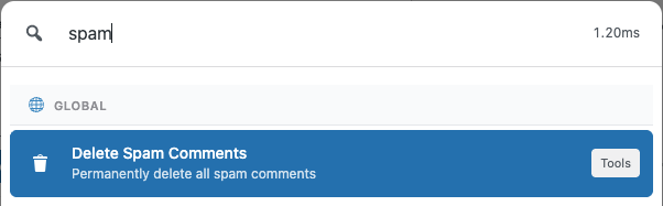Delete Spam Comments with commandify pro