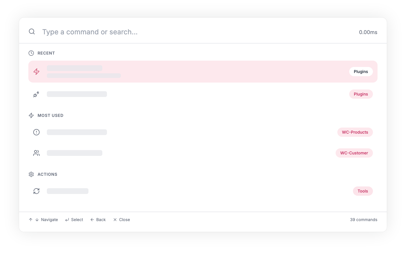commandify dashboard overview