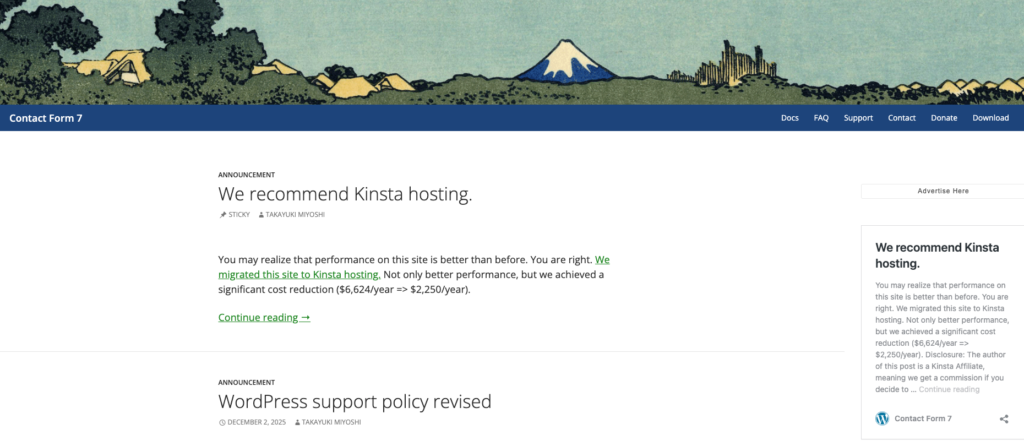 commandify integration with contact form 7- contact form 7 home page