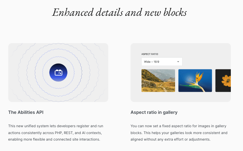 wordpress 6.9 enhancements 2